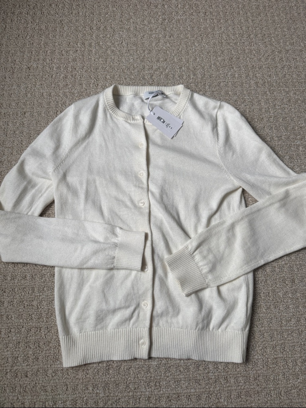 Aritzia Sunday Best Biscotti Cardigan heather birch  NWT Size small